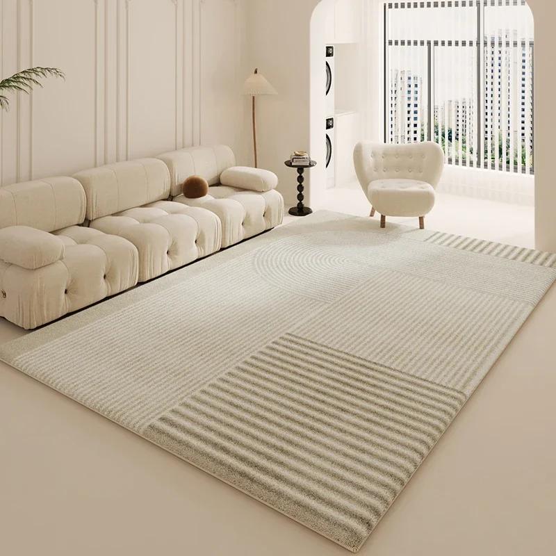 Wabi-sabi Style Carpets for Living Room White Bedroom Decor Plush Carpet Modern Thickened Minimalist Rug Fluffy Soft Bedside Mat