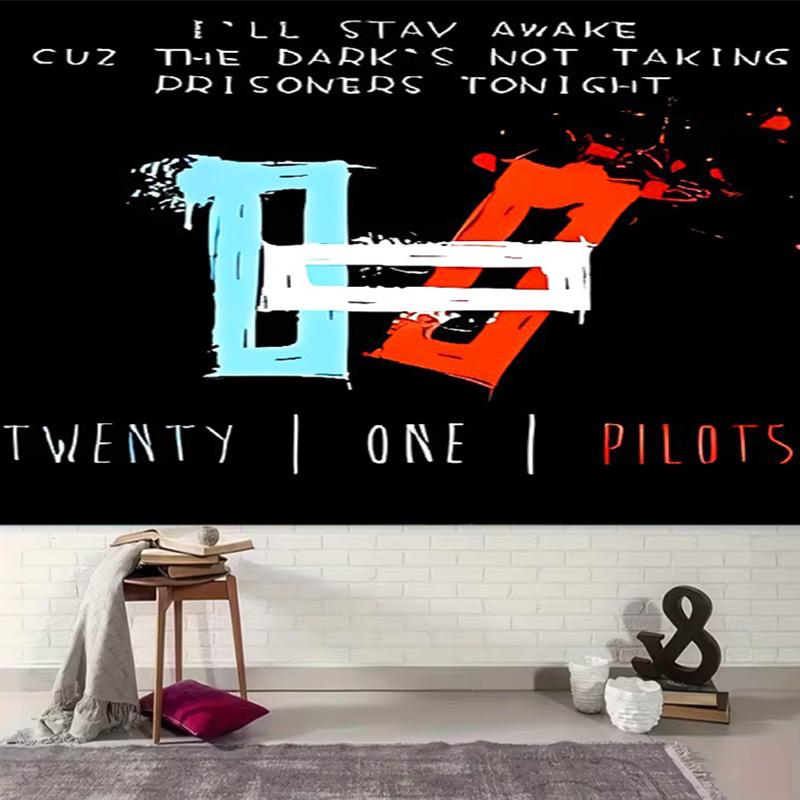 1pc Tyler Joseph and Josh Dun1 Tapestry, Living Room, Bedroom, Office, Party Decor, Ideal Festive Gift