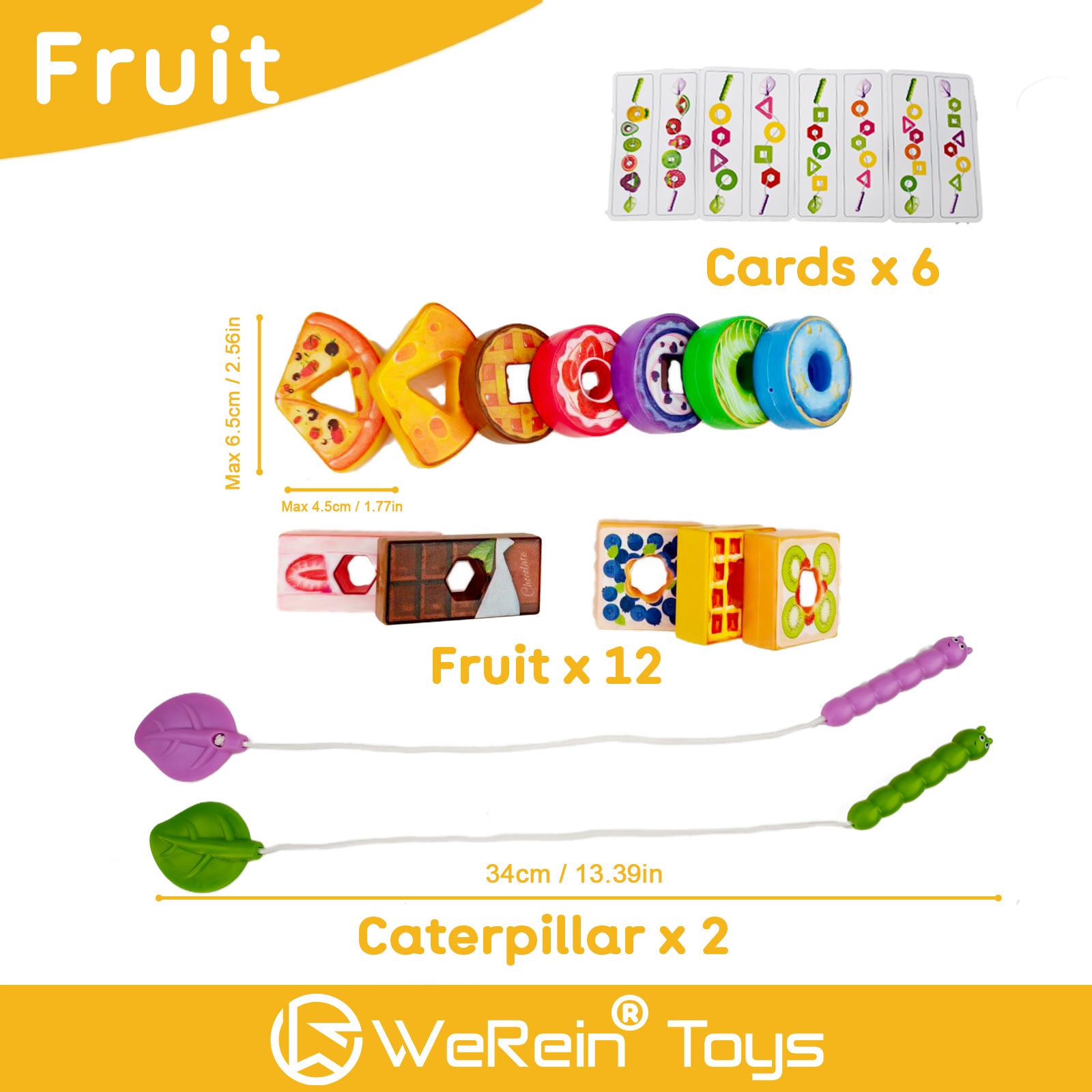 

Children s Bead Toy Set - Creative Fruit Food & Traffic Plastic Silicone Material Stringing Educational Plaything чистый
