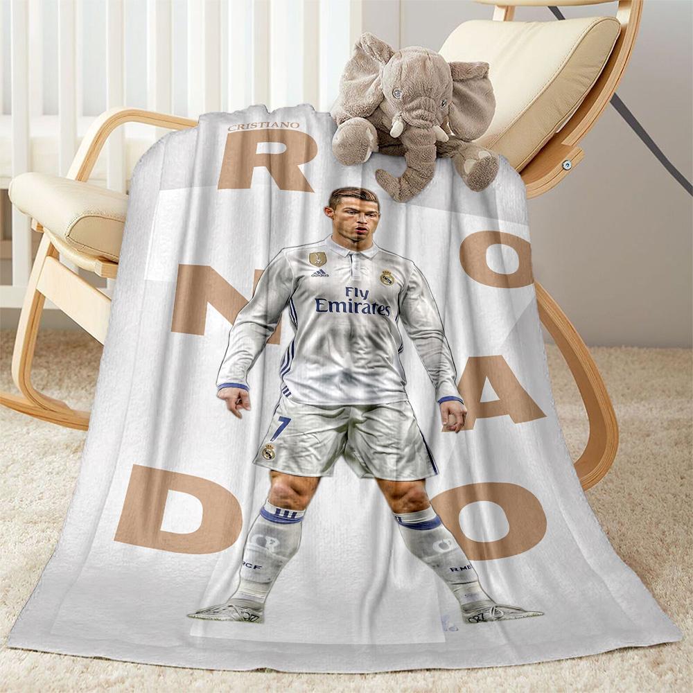 Ronaldo's Powerful Cristiano Celebration Blanket Durable Comfort Perfect for Bed Office Picnics Four Seasons Universal Modern