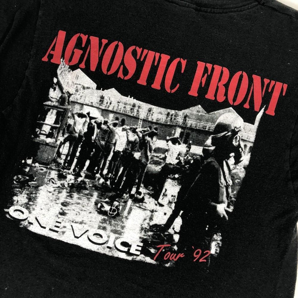Vintage Agnostic Front One Voice Tour 92  Black All Size t-men  Shirt Unisex T-Shirt XXXL