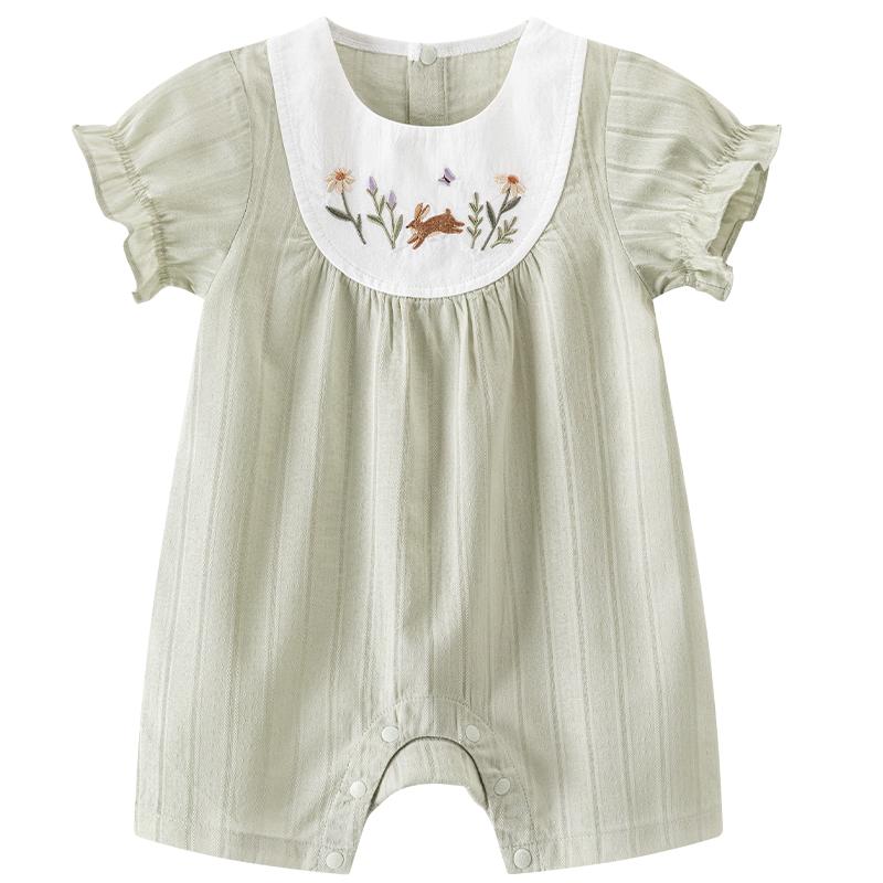 Baby Girl Pure Cotton Short Sleeve Romper 90