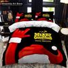 Christmas Polywster Duvet Cover Set King Queen Size Winter Red Santa Claus Gift Merry Christmas Bedding Set