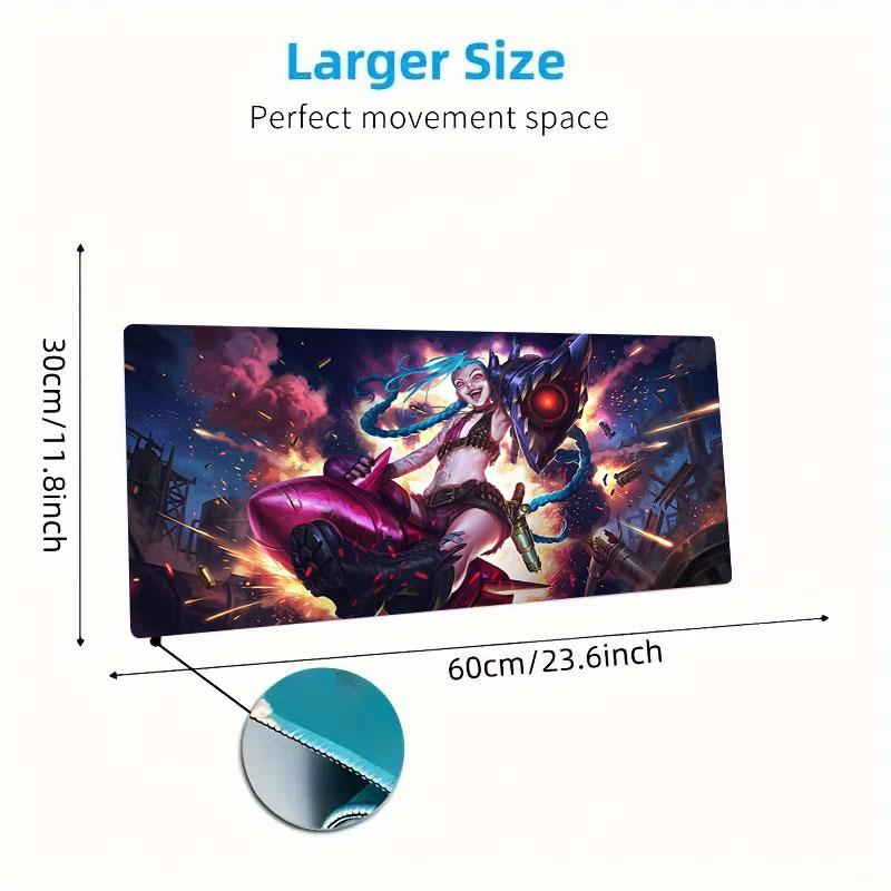 Cyberpunk Warrior Large Size Mouse Pad Large Gaming Table Cushion Nonslip Laptop Tablet Big Mousepad Xxl Mat Mini Pc Playmat With Lock Edge
