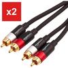 RCA Audio Cable, Amazon Basics, 2-Male To 2-Male, 2.4m, Black