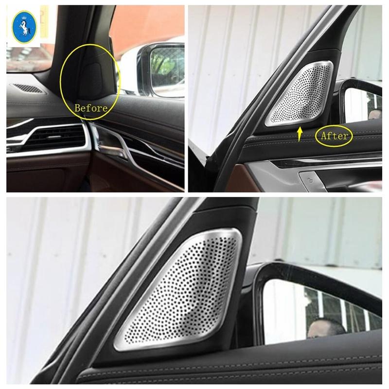 Pillar A Front Speaker Audio Loudspeaker Sound Decoration Cover Trim For BMW 7 Series G11 G12 2016 -  Interior Accessories