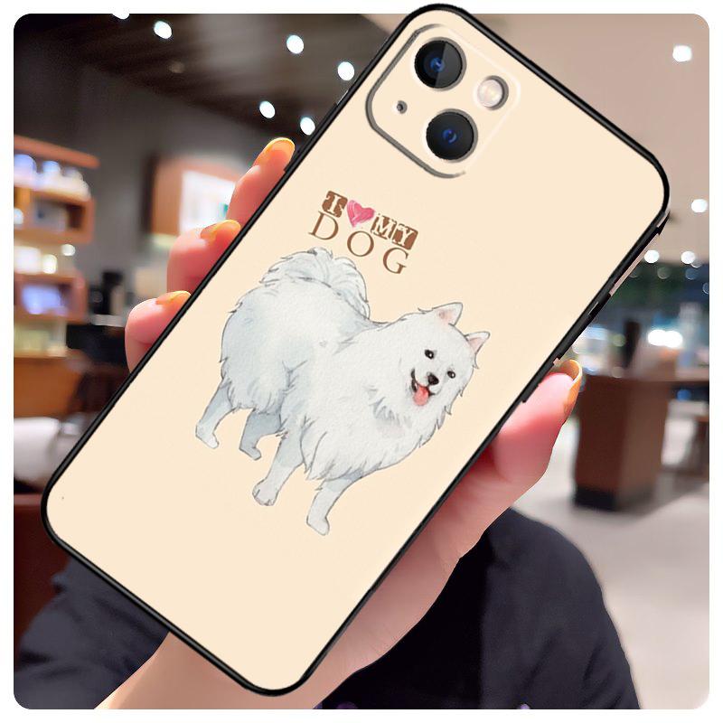 Japanese Spitz Dog Case For iPhone 16 Pro Max 14 13 12 11 15 17 Pro Max mini 15 16 Plus 16e 17 Air Phone Cover