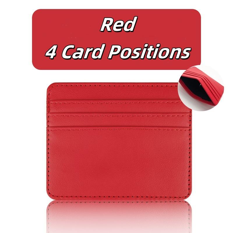 Business Anti-theft Brush PU Leather Card Slim ID and Bank Card Holder Wallet Protective Case Coin Card Holder Pouch