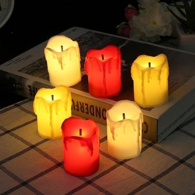 24 PCS LED Flameless Candle Small Candle Romantic Electronic Candle Wedding Party Halloween Christmas Home Decoration Gift