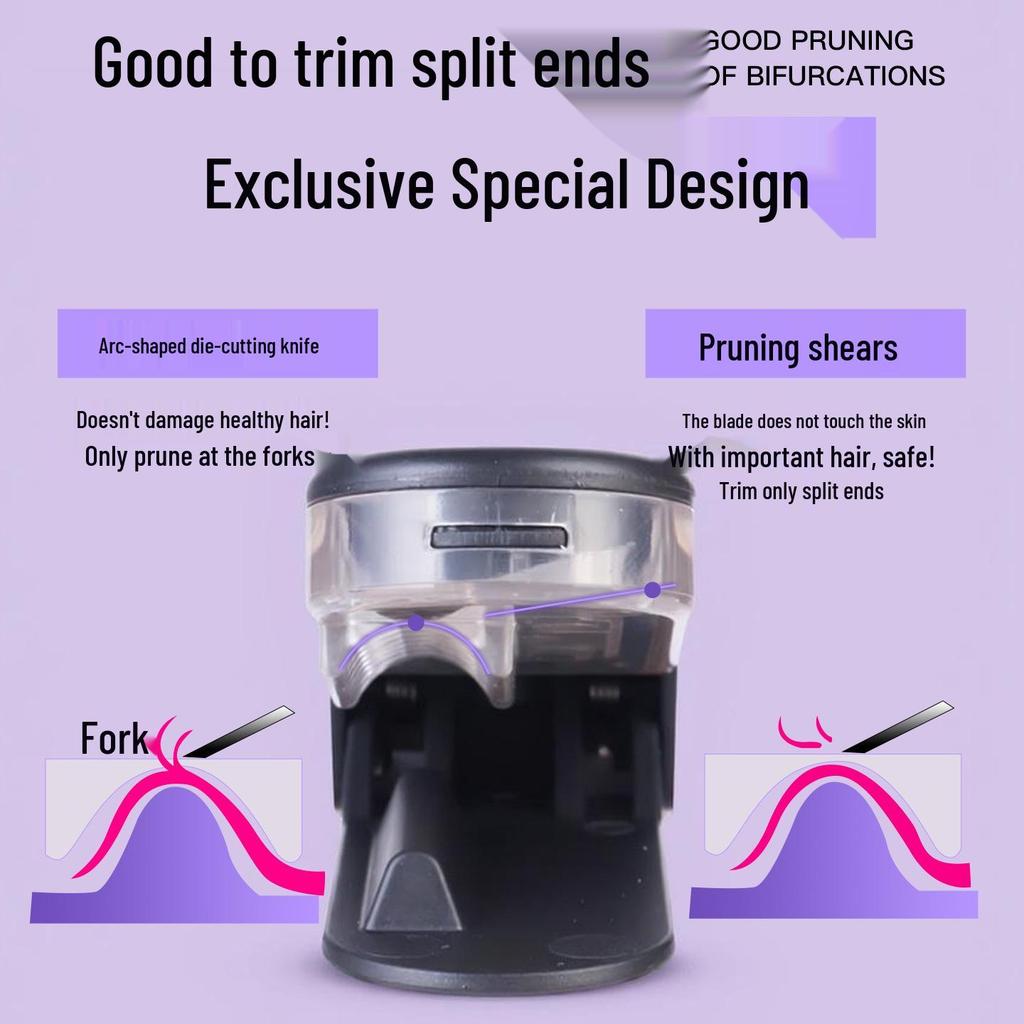 Manual Split-End Hair Trimmer: Trim Tips, Remove Frizz, Flyaways, and Care for Hair Ends