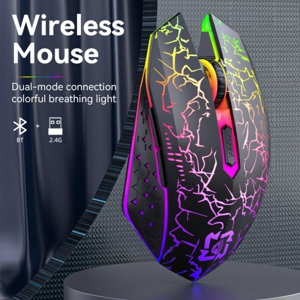 Dual-mode 2.4G Wireless Mouse Bluetooth Rechargeable Mouse Cool Laptop Wireless Mouse  PC