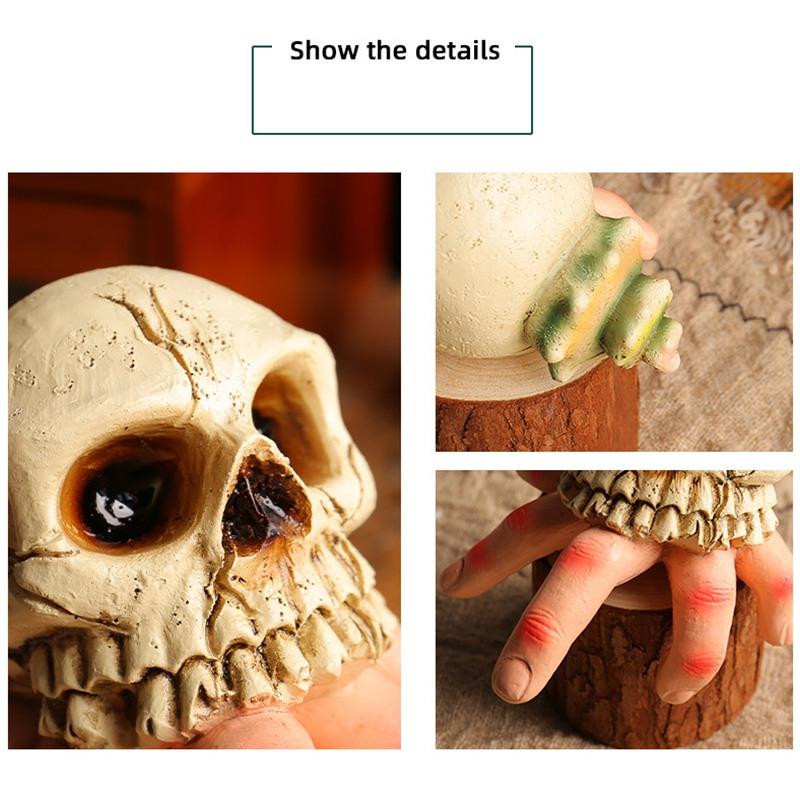Halloween Czaszka Muszla Ducha Ręka Ornament Sztuczna Ręka Straszny Ogród Dziedziniec Żywiczny Ornament Parodia Dekoracje Figurki