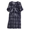 Haat HA03FT673 Navy x Gray All-Over Print Short Sleeve Collarless Shirt Dress dress 2 Black GreyUsed