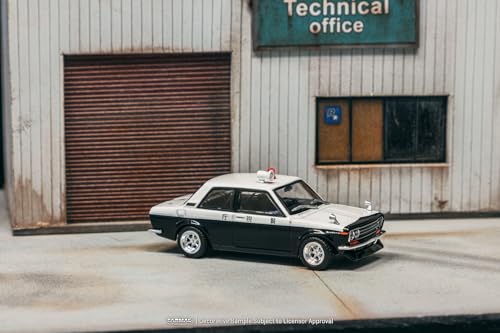 TARMACWORKS 1/64 Datsun 510 Police Car Completed Product T64R-052-PC
