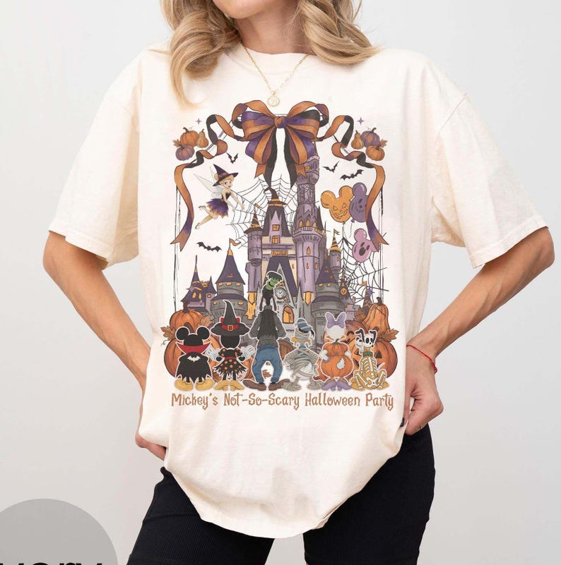Comfort Colors Vintage Walt Disney World Mickey And Friends Tinkerbell Halloween Shirt, Disney Trip Halloween 2026 Tee Disneyworld Halloween 130