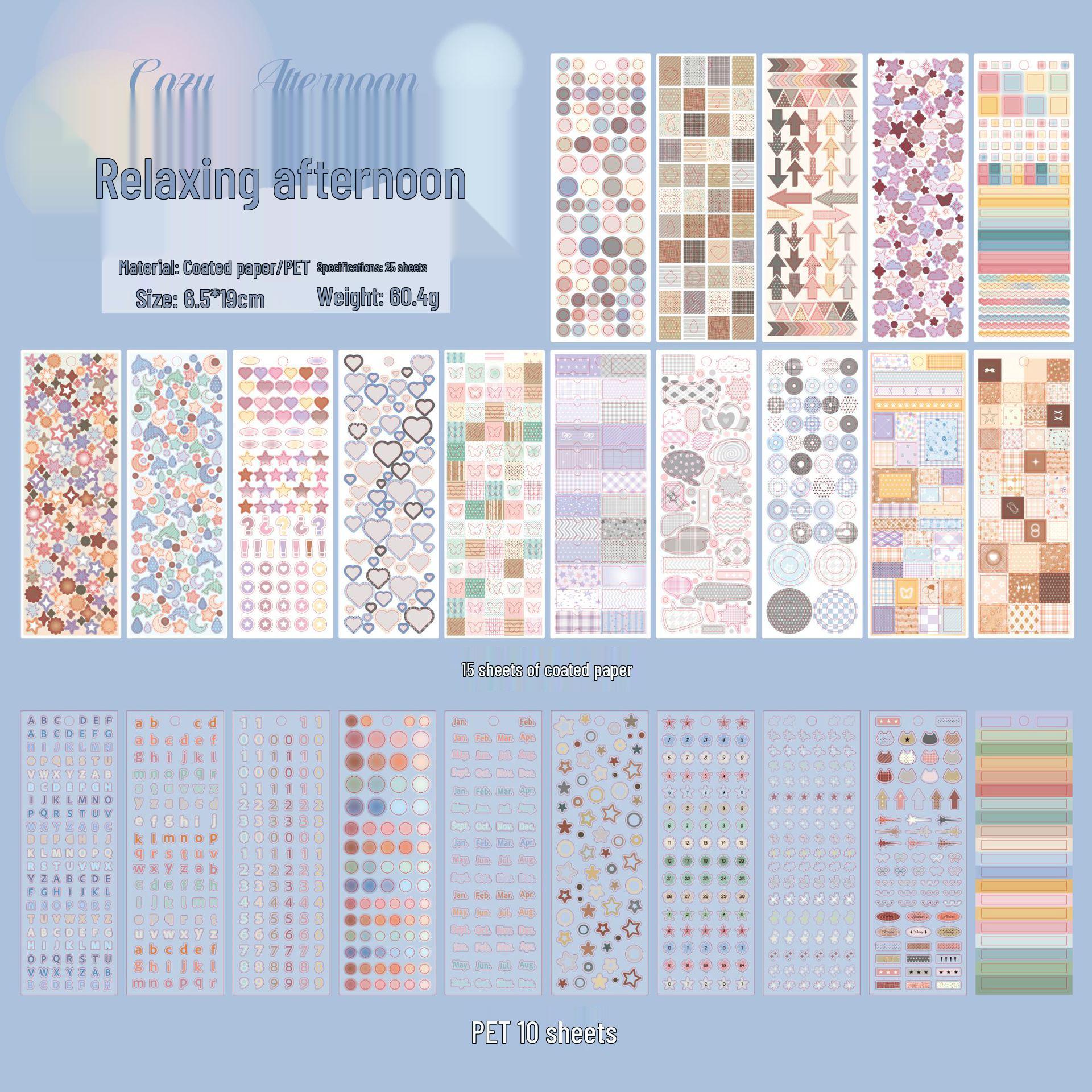 Yu Xian Colorful World Series: Basic Pattern Journaling Stickers