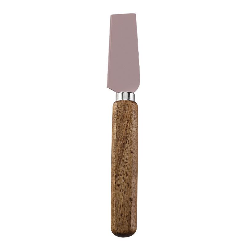 Käse- & Steakmesser-Set mit Griff aus Akazienholz und Antihaft-Edelstahlklinge