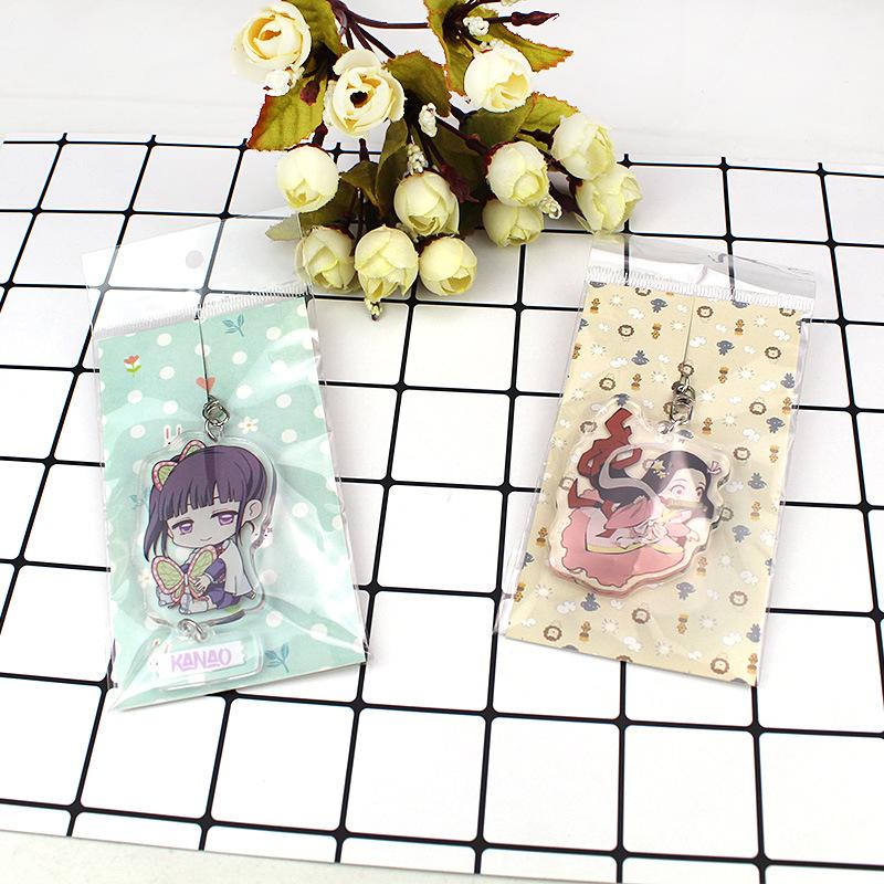 Anime Demon Slayer Keychain Acrylic Pendant Cartoon Accessory Dropshipping Support Custom Bulk Order Gift for Fans