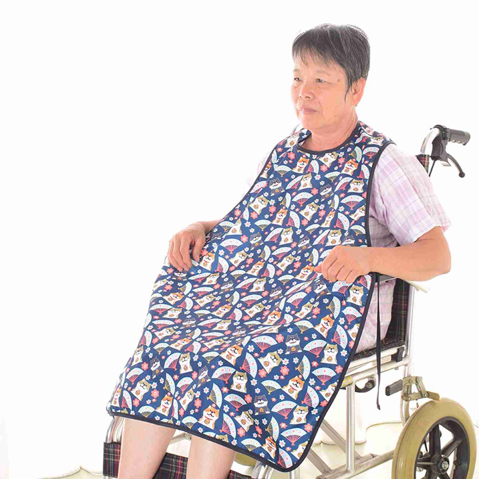 

Adult Bib for Elderly Anti Dirty Breathable Soft Reusable Washable Proof Eating Clothing Protector