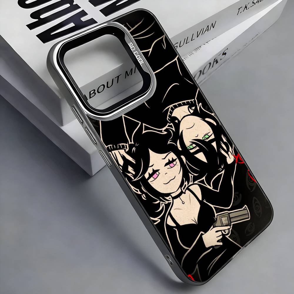

Чехол для телефона Гроб Энди и Лейли для iPhone 17,16,15,14,13,12,11 Plus,Pro Max, Цветной серебряный чехол для телефона iPhone17promax