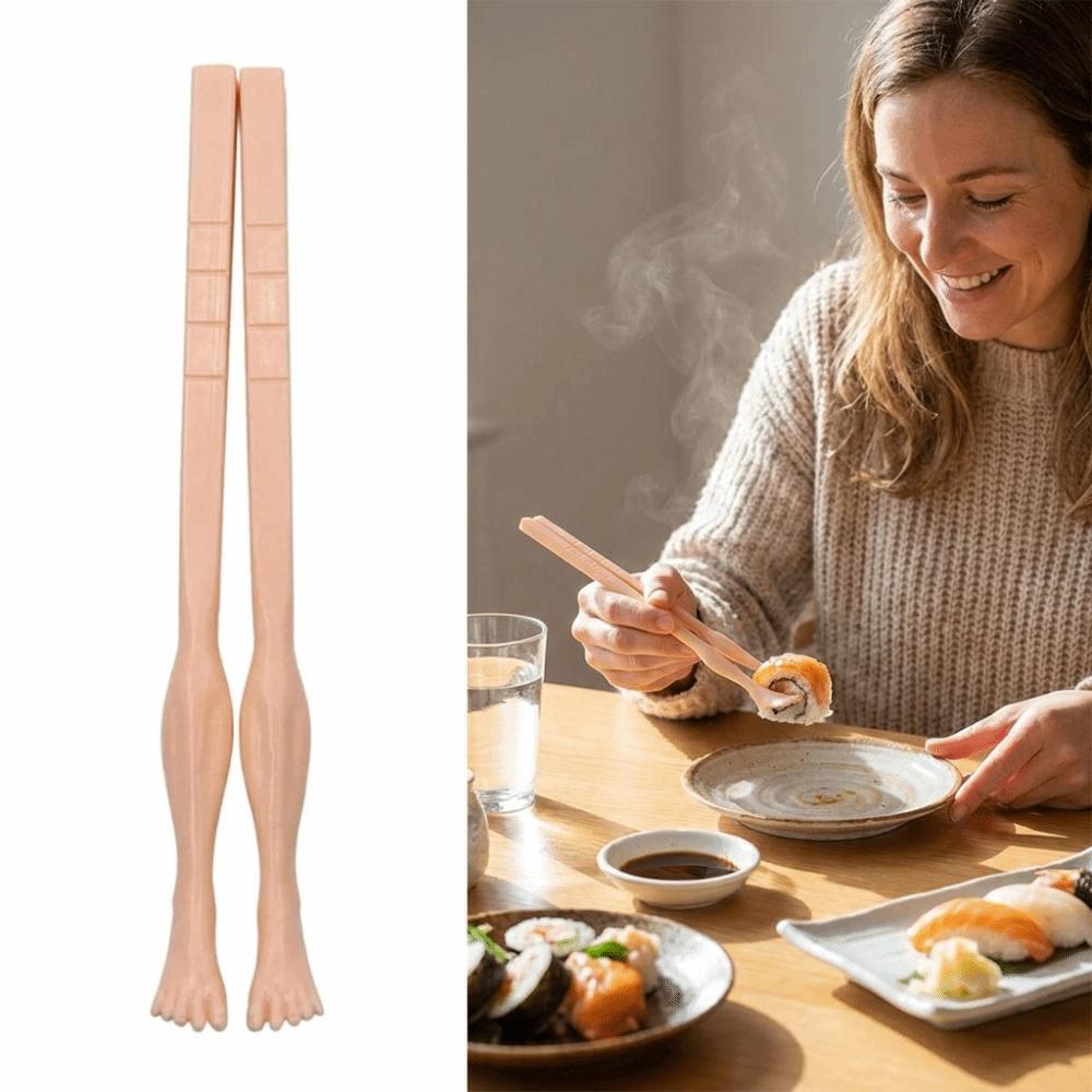 3D Printing Foot Shape Chopsticks Non-Slip Unique Novelty Eating Chopsticks Multi-functional Food-grade Toe Food Clip
