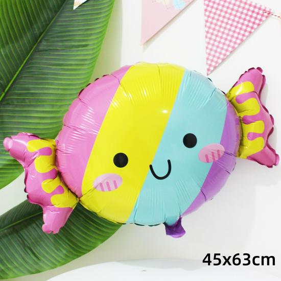 Colorful Large Birthday Cake Foil Balloon for Kids' Party Decoration and Photo Props