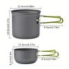 Pardarsey Camping cookware set is suitable for1-2Compact pots and cookware sets, fork and spoon sets are suitable for backpacking, hiking, picnics,