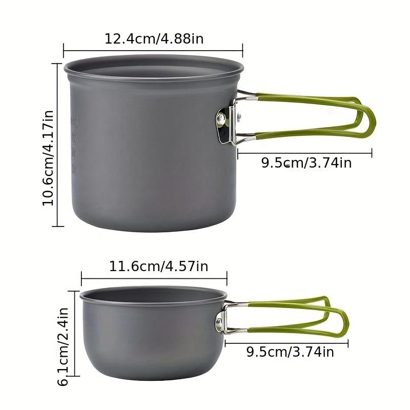Pardarsey Camping cookware set is suitable for1-2Compact pots and cookware sets, fork and spoon sets are suitable for backpacking, hiking, picnics,