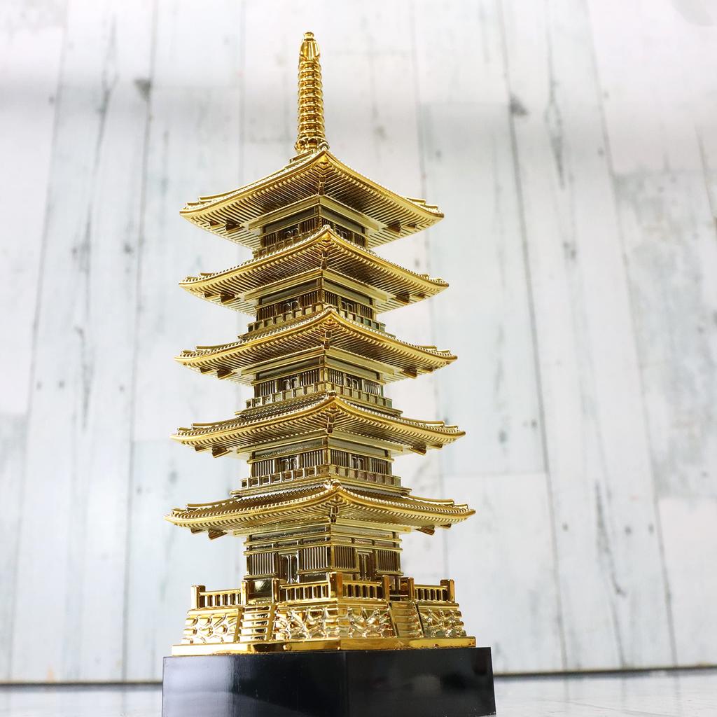 Made In Japan Pagoda Figure Total Length 17cm Five-story (Red)