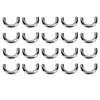 20 Set Metal Connector Buckles for Bag Arch U Shape Ring Buckle Connector with Screws for Leather