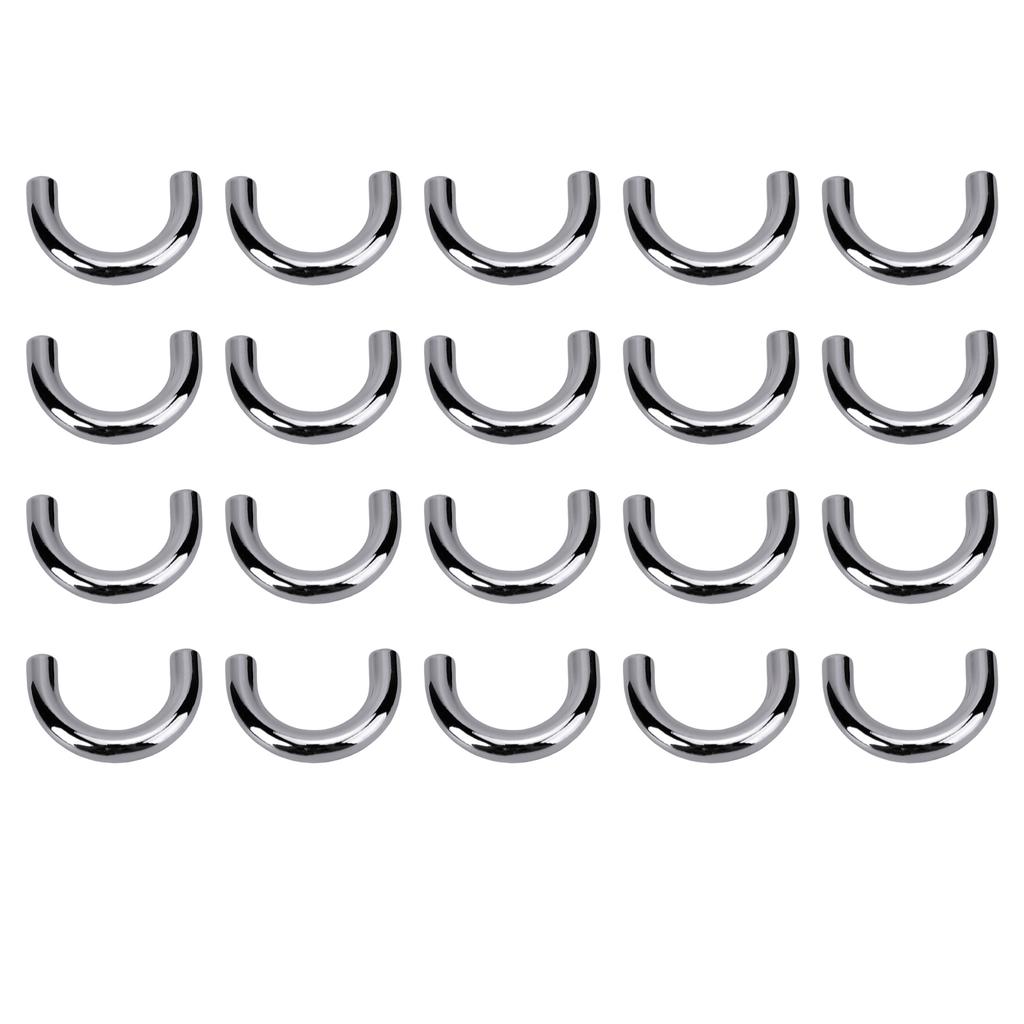 20 Set Metal Connector Buckles for Bag Arch U Shape Ring Buckle Connector with Screws for Leather