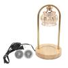 Candle Warmer Lamp Glass Dimmable Electric Scented Wax Melter with 2 50W Bulbs Wooden Base for Home Decor House Warming