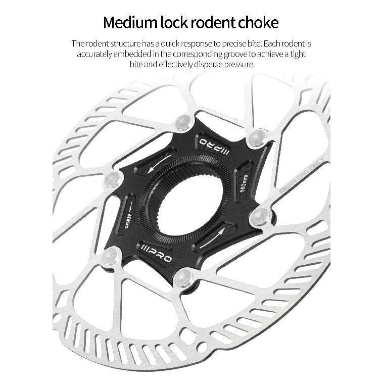 IIIPRO Ultra-Light Bicycle Brake Rotor 140/160mm Hollow High-Strength Steel MTB/Road Bike 6 Bolts/Center Lock Disc Brake Rotors