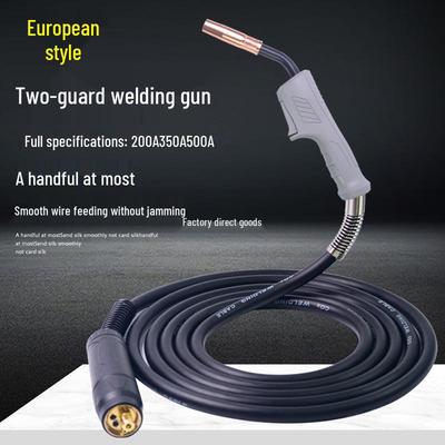 European Style MIG Welding Gun 200A/350A/500A with Extended Cable - Gas Shielded Welder Accessories