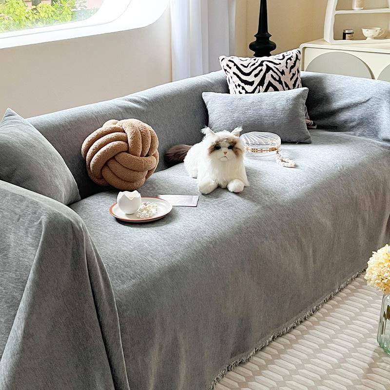 Ins Среднего возраста зеленое цельное полотенце для дивана — фото 4