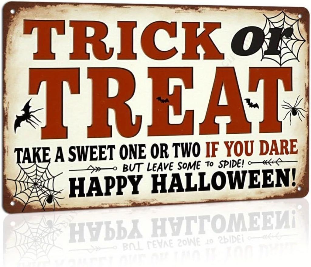 Halloween Poster On the Wall, Metal Plaque 20x30cm