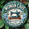 Retro Tin Sign 8x12 Inch My Happy Place Metal Wall Art Vintage Home Decor For Sewing Room Woman Cave Office Bar