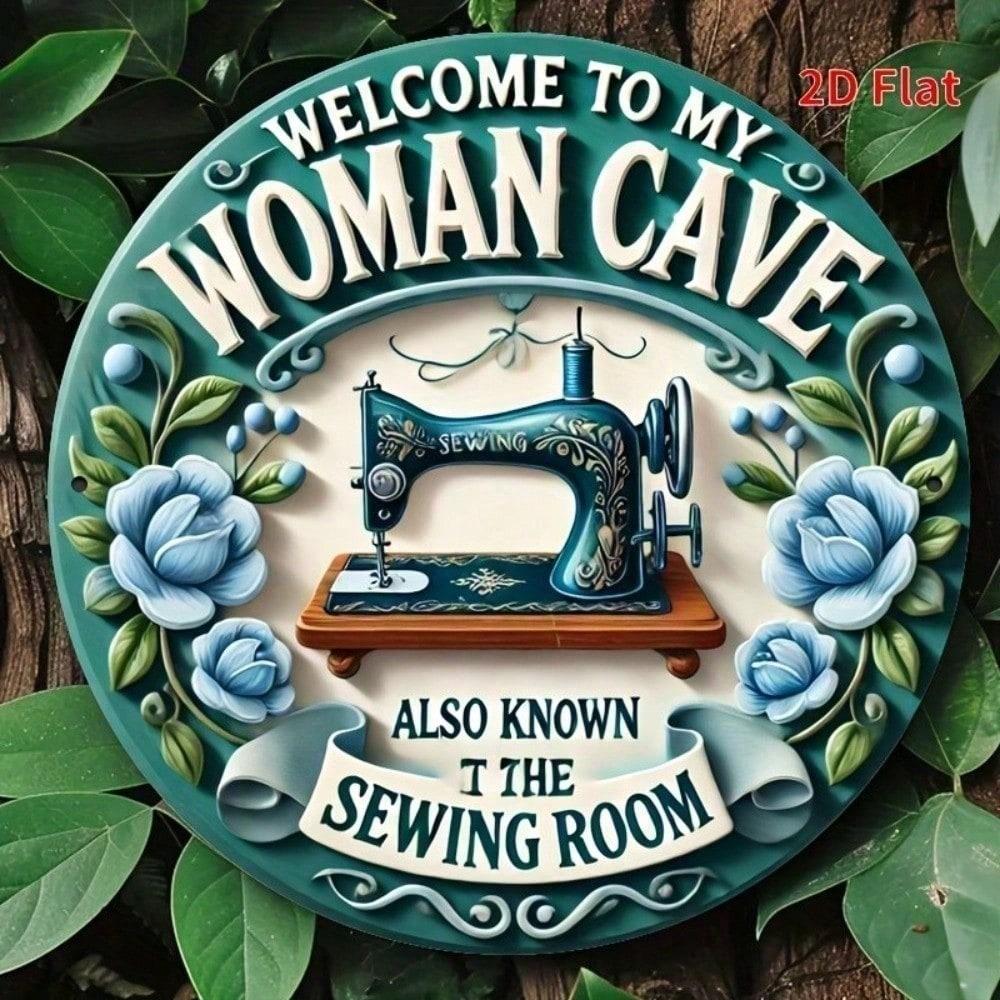 

Retro Tin Sign 8x12 Inch My Happy Place Metal Wall Art Vintage Home Decor For Sewing Room Woman Cave Office Bar