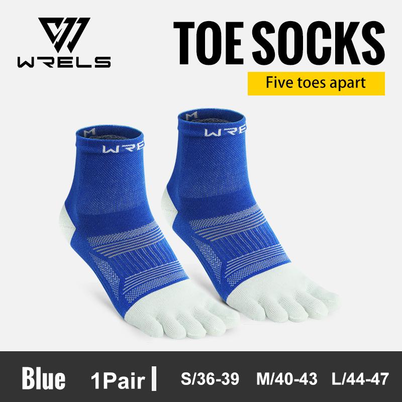 WRELS 1/2/3pairs Toe Socks Five Performance Athletic Running Moisture Wicking Anti Slip Five Finger Socks Compression Toe Socks S