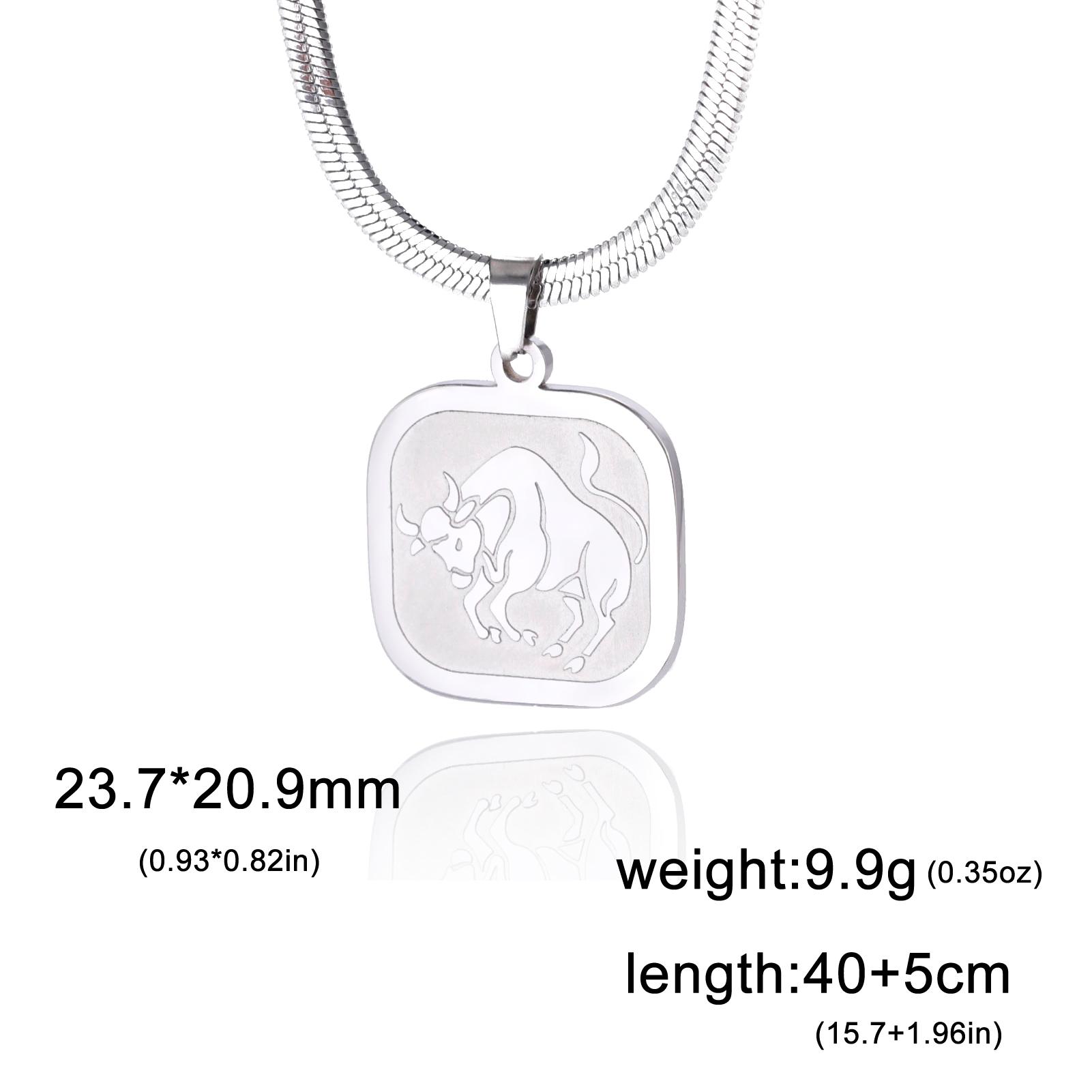 

Teamer 12 Zodiac Sign Necklace for Women Stainless Steel 12 Constellation Pendant Snake Neck Chain Choker Birthday Jewelry Gifts