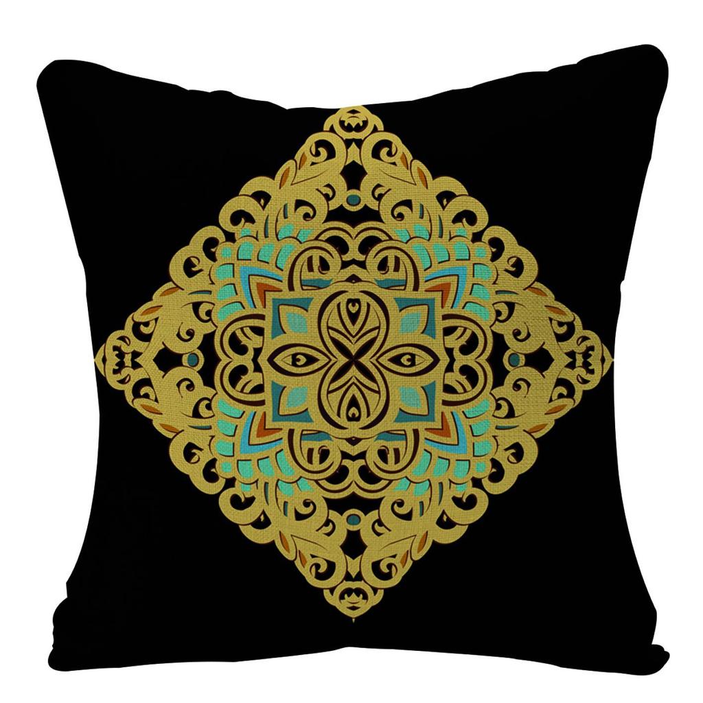 Modern Simple Orange Geometric Abstract Linen Pillow Cover Home Cushion Cushion