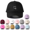 Heart Embroidered Baseball Cap UV Protection Hip Hop Hat Fashion Sun Hat  Outdoor