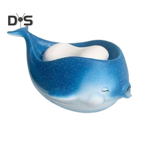 

Самоосушающаяся мыльница в форме кита, легко моется, многоразовая мыльница для душа, украшение для ванной комнаты A