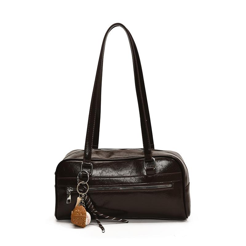 

Premium texture, foreign style, large-capacity bag, women s 2025 new casual commuting shoulder bag, popular portable baguette bag no pendant