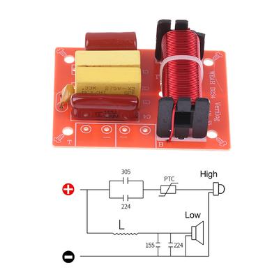 80W 2 căi Audio Treble Bass Divizor de frecvență Diy Stereo Sound Difuzor Crossover Home Difuzor Filtru Kit Refit