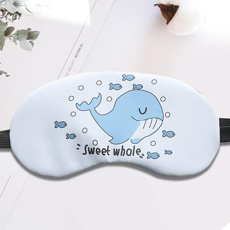 Ice eye mask Student cartoon children eye mask Female summer nap eye mask Sleeping blackout eye mask adjustable blue dolphin emoji