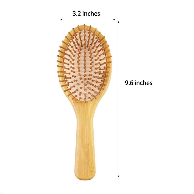 Wooden Paddle Detangler Comb Premium Bamboo Bristle Hairbrush for Anti-Static & Massaging Scalp