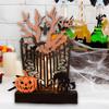 Halloween Tabletop Decoration Spooky Decor Tabletop LED Decoration Scary Prop for Party Favors Holiday Home Indoor Living Room