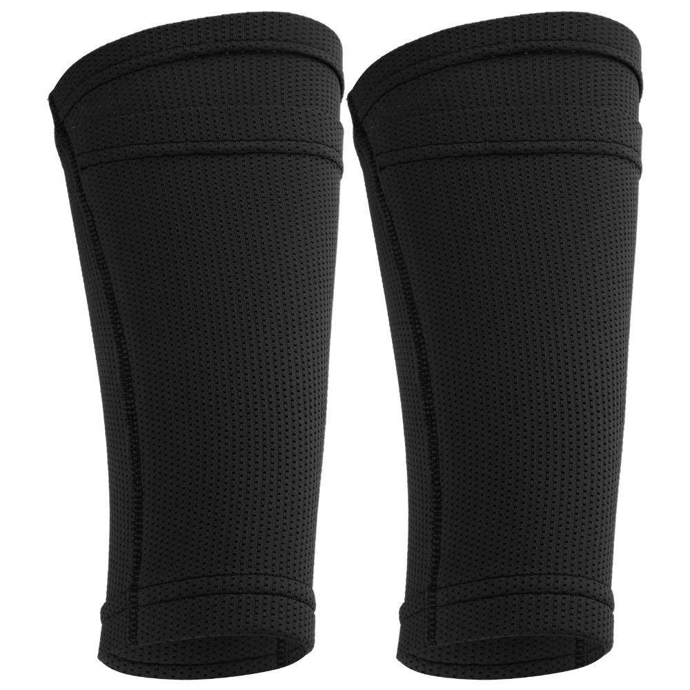 2pcs Breathable Compression Calf Sleeves Elastic Double Layer Shin Pad Football Practice