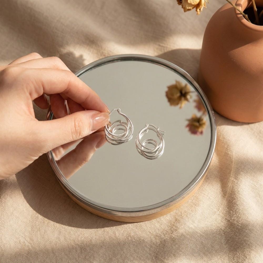 Minimalist Hoop Earrings Simple Personality Earrings Fashionable Irregular Earrings  Women